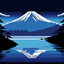 Motosu lake in front of mountain Fuji